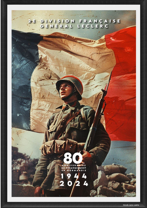 Affiche Dday 2ème division du Général Leclerc