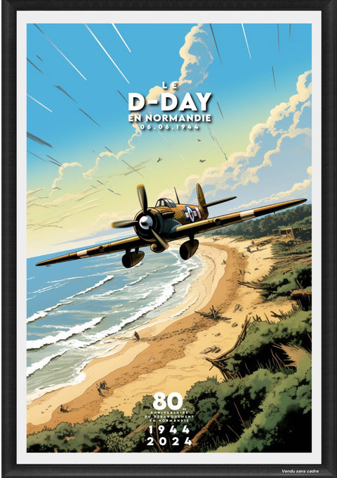 Affiche Dday L'avion - D-DAY 6 juin 1944