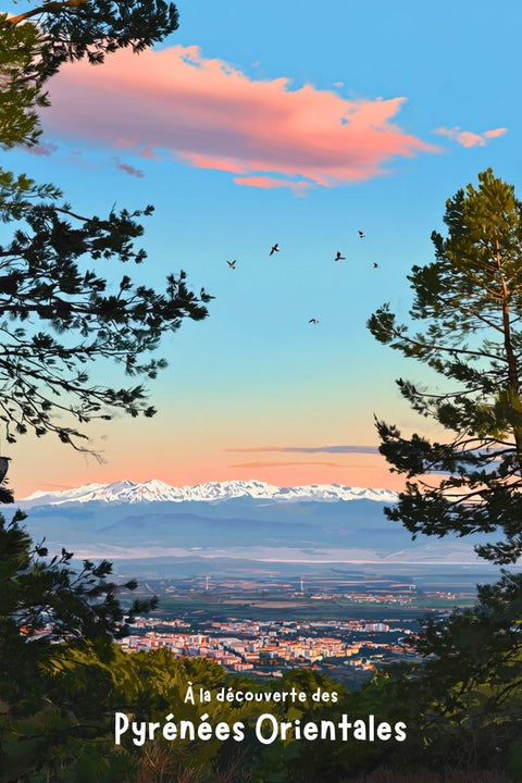 Affiche Pyrénées Orientales - Rando Visuelle.