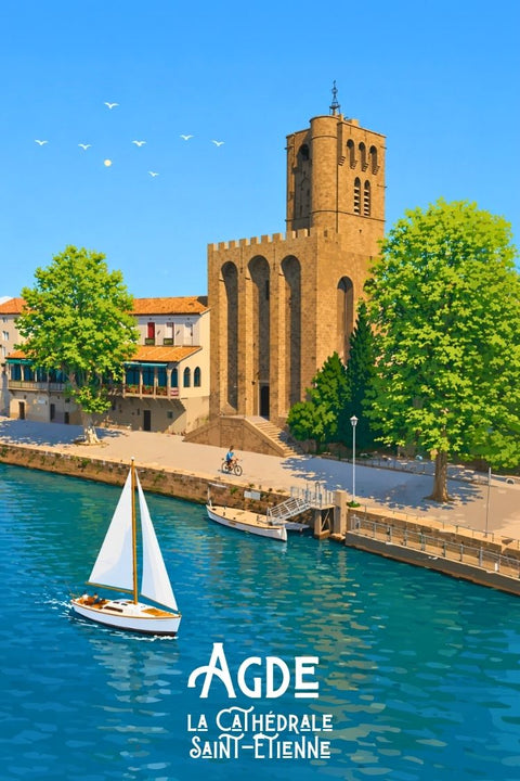 Affiche Agde - Cathédrale Saint-Étienne.
