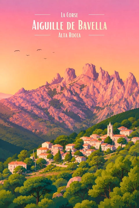 Affiche Bavella - Nature Corse Vintage