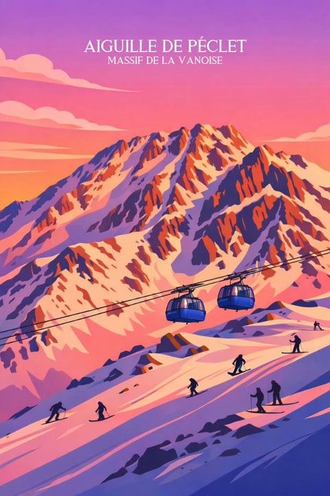 Affiche Montagne - Aiguille de Péclet majestueuse.