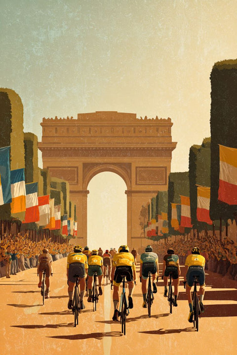 Affiche Paris - Arc de Triomphe, Cyclisme, Tour de France