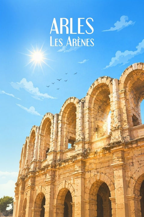 Affiche Arles - Arènes tableau, décoration