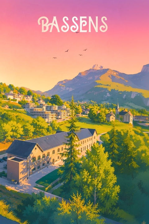 Affiche Bassens Savoie Vintage