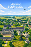 Affiche, Murale, Déco, Tendance, Bourgueil, Vue du Ciel, Poster, Design, Photographie, Intérieur.