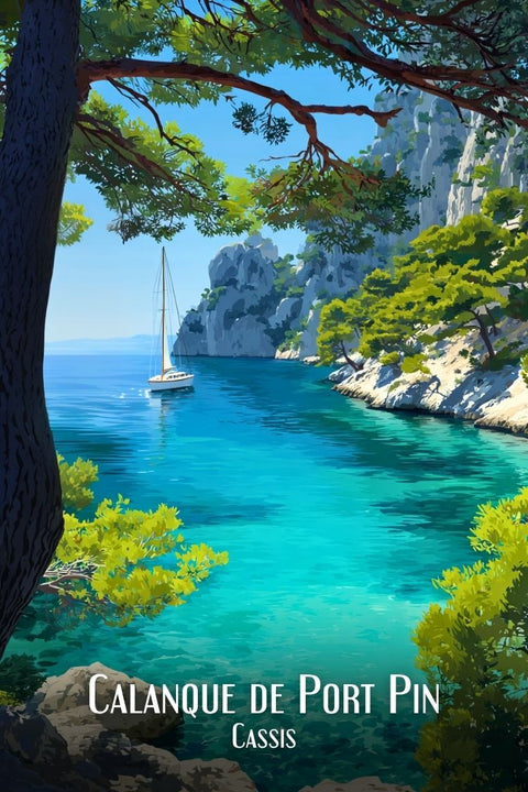 Port Pin, Affiche, Décor Marin, Salon, Chambre, Gite, Nautique, Décoration, Mural, Art.