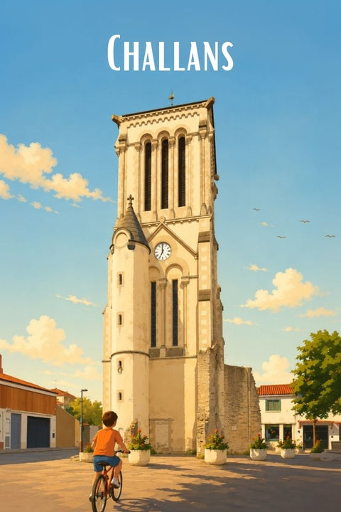 Affiche Challans - Rétro vintage tendance