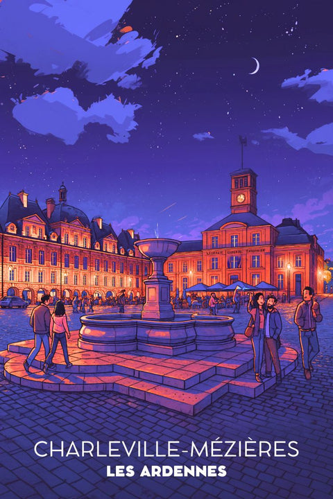 Affiche, Poster, Charleville-Mézières, Idée, Cadeau, Parfaite, Décoration, Mural, Design, Souvenir