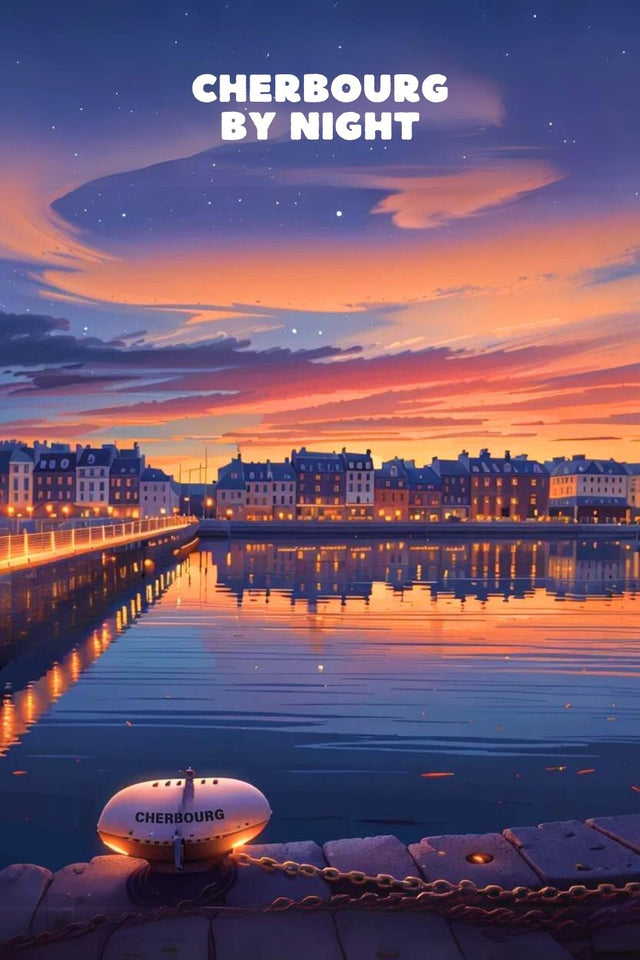Affiche Cherbourg by night