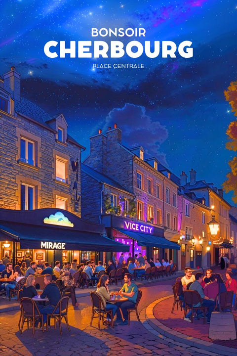 Cherbourg, Fête, Jeune, Bar, Tendance, Affiches, Décoration, Musique, Soirée, Divertissement.