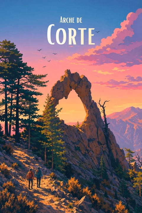 Affiche Rando Corse - Arche Arcu di u Scandulaghju