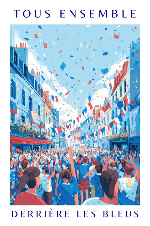 Affiche Stade Fan Zone - France Bleu Blanc Rouge