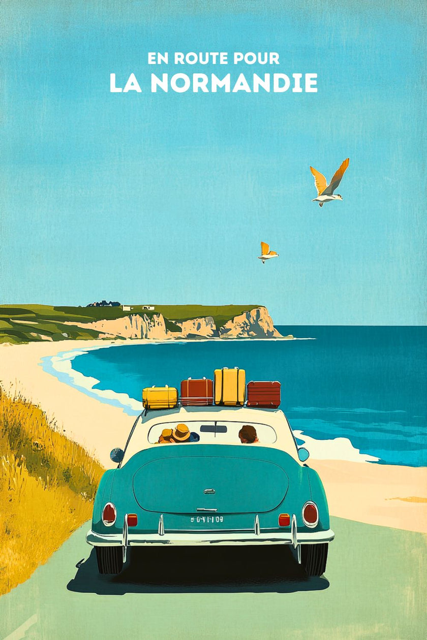 Affiche Normandie plage et mer