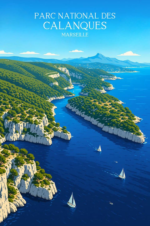 Affiche Marseille - Les Calanques