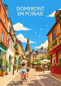 affiche, poster, Domfront-en-Poiraie, cadeau, souvenir, tourisme, touristique, Normandie, Orne, décoration murale