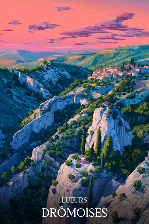 Affiche, Coucher de Soleil, Drôme, Idée, Cadeau, Unique, Décoration, Murale, Paysage, Nature.