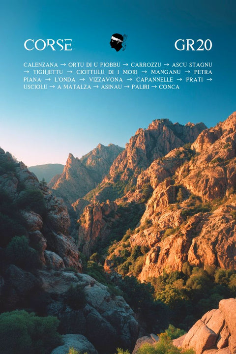 Randonnée, GR20, Corse, Poster, Déco, Souvenir, Inoubliable, Epatante, Nature, Aventure
