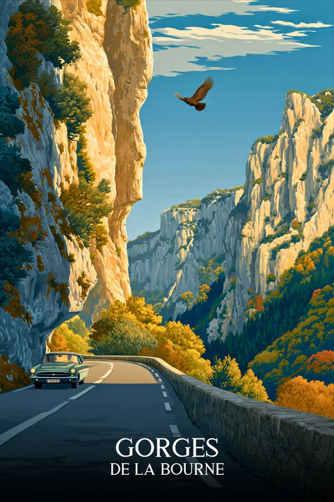 Affiche Gorges de la Bourne - Nature Vintage