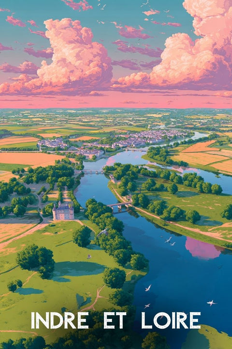 Affiche Indre-et-Loire - Art moderne design