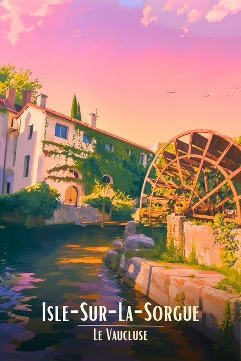 Affiche Sorgue - Moulin souvenir tendance