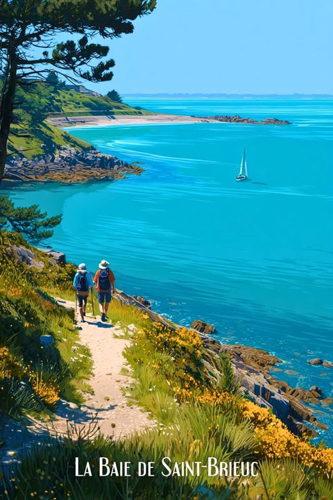Affiche La Baie de Saint-Brieuc - Rétro Vintage
