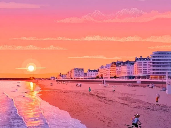Affiche, Poster, Vacances, La Baule Escoublac, Déco Murale, Unique, Design, Art, Mur, Intérieur