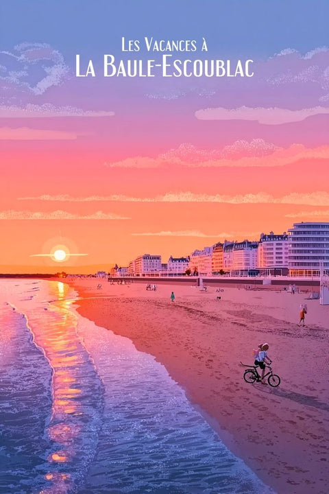 Affiche, Poster, Vacances, La Baule Escoublac, Déco Murale, Unique, Design, Art, Mur, Intérieur