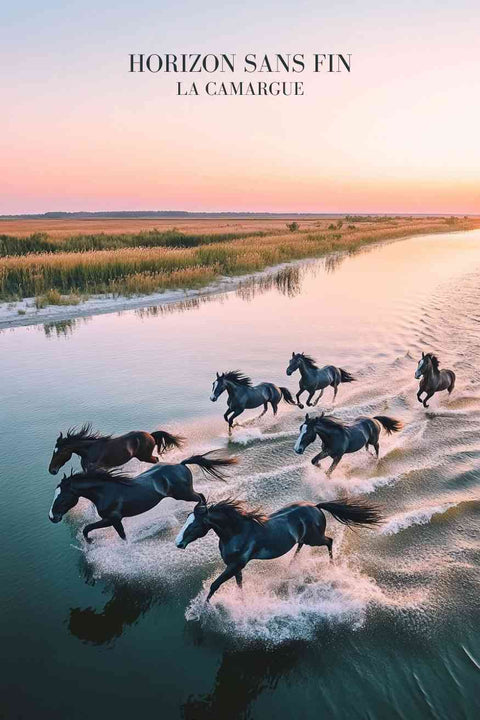 Affiche La Camargue - Chevaux aesthetic