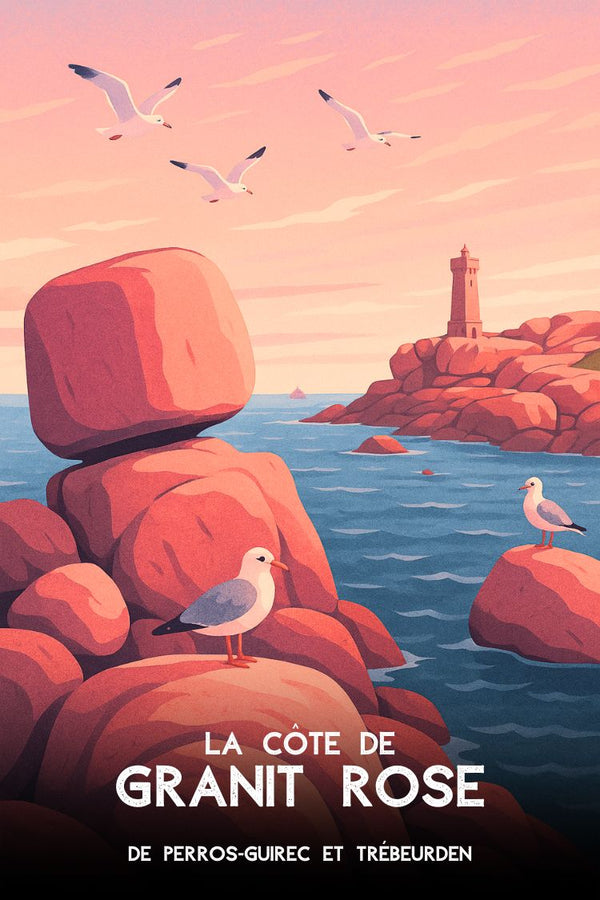 Côte, Granit Rose, Joyau, Breton, Poster, Découverte, Tourisme, Paysage, Bretagne, Photographie.