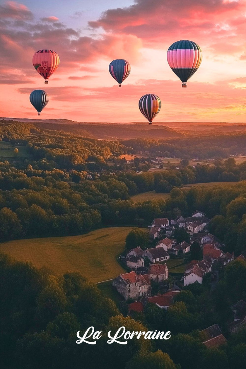 Affiche Lorraine montgolfières