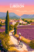 Poster, Vintage, Coucher de Soleil, Luberon, Décoration, Murale, Art, Impressions, Paysage, Intérieur.