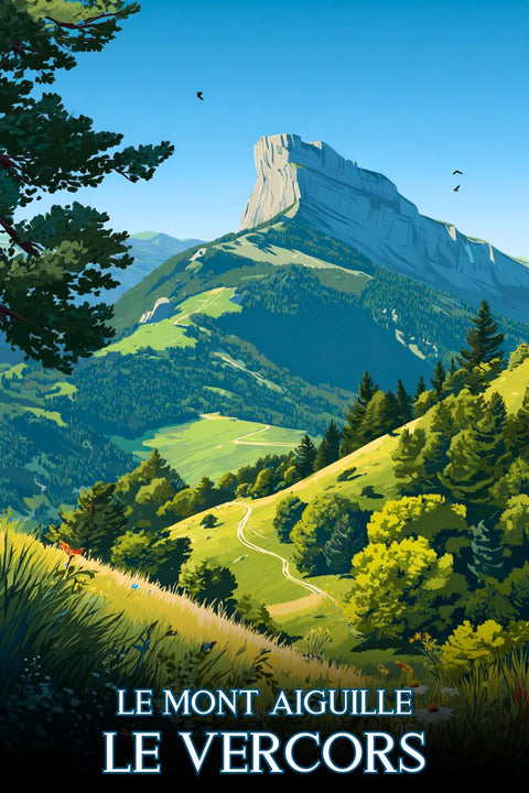 Affiche Le mont aiguille Vercors Déco