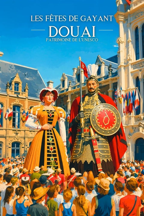 Affiche Fêtes de Gayant - Douai géants patrimoine