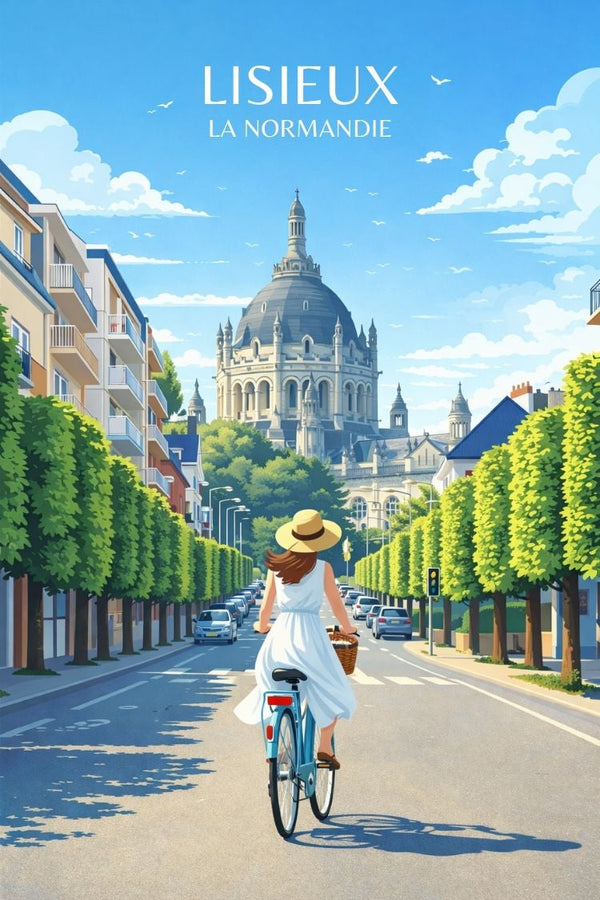 Affiche, Poster, Unique, Basilique, Sainte-Thérèse, Lisieux, Décoration, Murale, Religieuse, Art.