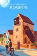 Maison Romage, Rosheim, Affiche, Poster, Exploration, Architectural, Patrimoine, Alsace, Touristique, Décoration.