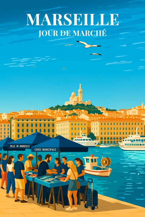 Marseille Vieux-Port Et la Bonne Mère