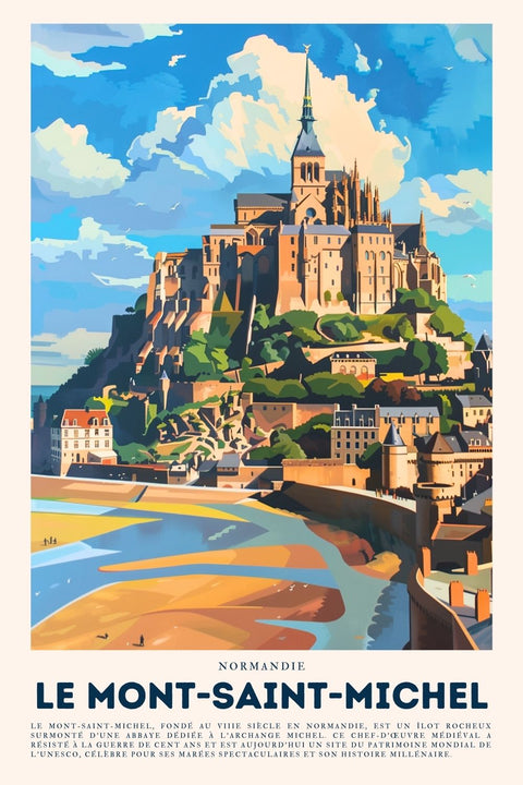 Affiche Mont Saint Michel en Normandie