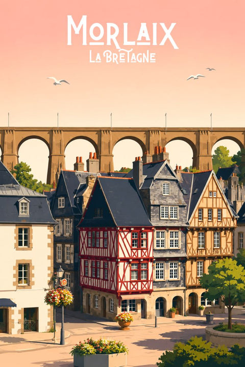 Affiche Morlaix - Déco Murale graphique