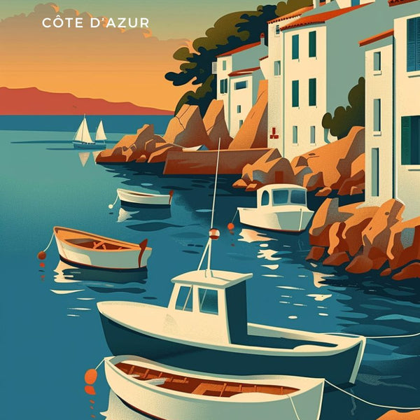 poster mural vintage french riviera