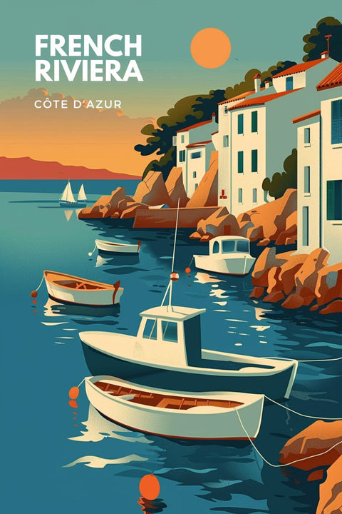 poster mural vintage french riviera