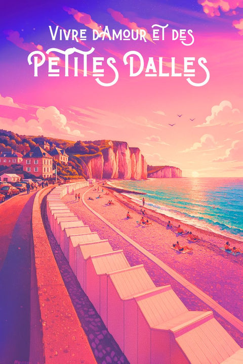 Poster, Plage, Coucher de Soleil, Fécamp, Décoration, Murale, Image, Décor, Accueil, Paysage.