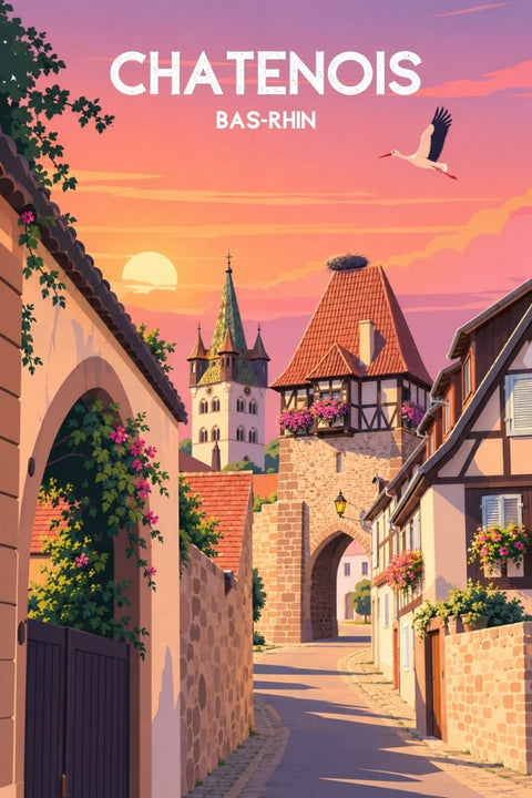 Affiche Chatenois - Soleil Bas Rhin