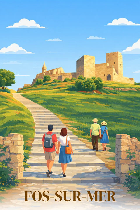 Affiches, Rétro, Vintage, Fos Sur Mer, Uniques, Design, Décoration, Murale, Imprimées, Collectables.