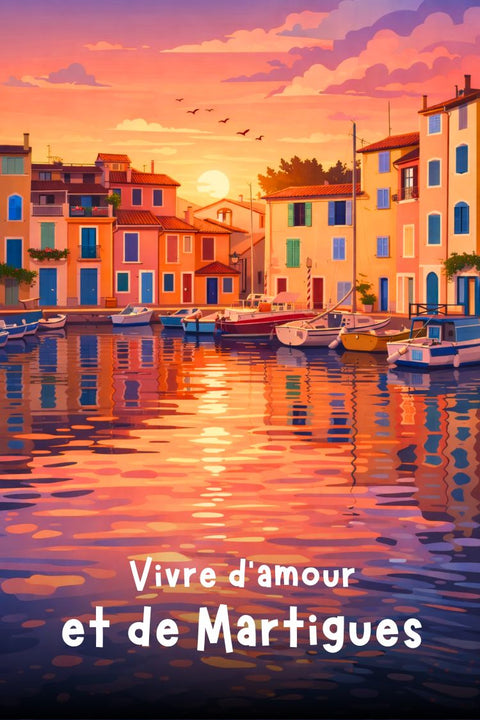 Affiche, Attractive, Martigues 2, Art Visuel, JPG, Design, Graphique, Décoration, Image, Numérique.