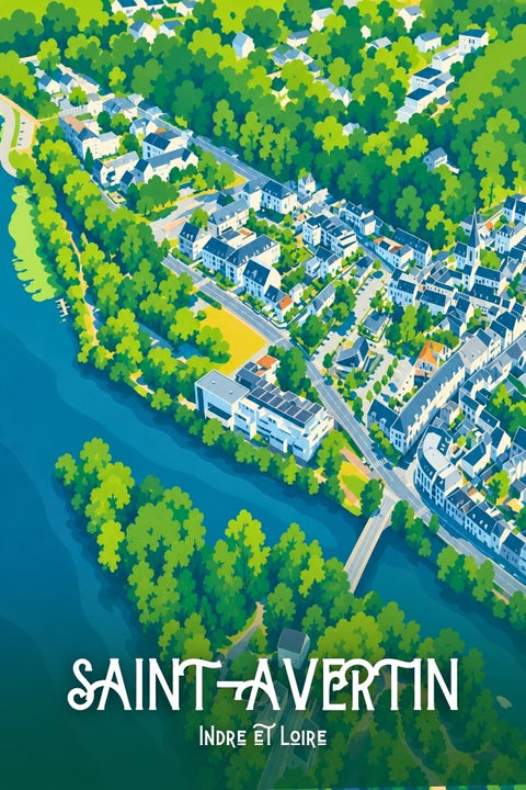 Affiche Saint Avertin Ciel Aérien