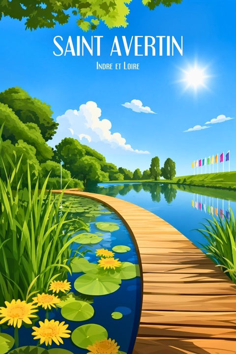 Affiche Saint Avertin - Déco murale design