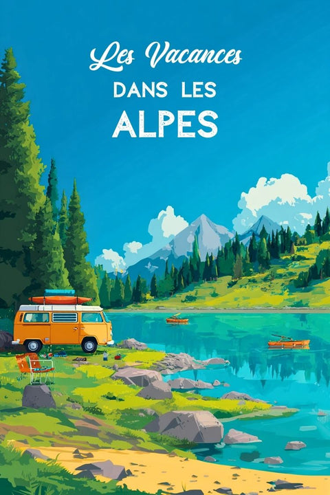 Poster, Vacances, Alpes, Déco, Chalet, Été, Cadeau, Murale, Idéal, Montagne