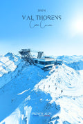 Val Thorens, Cime Caron, Déco, Ski, Téléphérique, Poster, Unique, Montagne, Neige, Décoration Murale