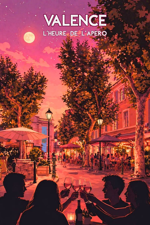 Affiche, Poster, Valence, Chambre, Ado, Apéro, Terrasse, Bar, Décoration, Produit